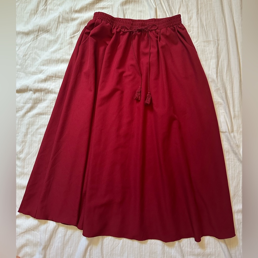 Elegant Red Women's Skirt